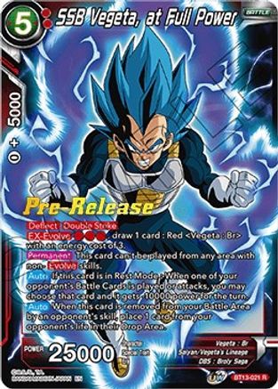 SSB Vegeta, at Full Power (BT13-021) - Supreme Rivalry PreRelease Cards