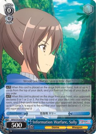 Information Warfare, Sally (BFR/S78-E083 R) - BOFURI: I Don't Want to Get Hurt, so I'll Max Out My Defense