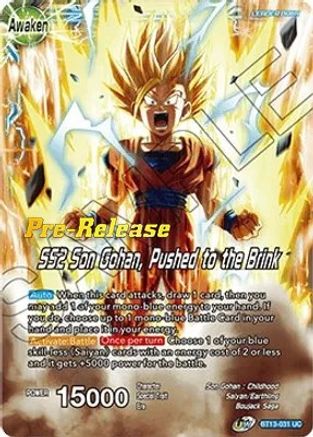 Son Gohan // SS2 Son Gohan, Pushed to the Brink (BT13-031) - Supreme Rivalry PreRelease Cards
