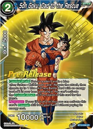 Son Goku, Dad to the Rescue (BT13-035) - Supreme Rivalry PreRelease Cards