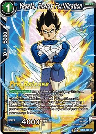 Vegeta, Energy Fortification (BT13-040) - Supreme Rivalry PreRelease Cards