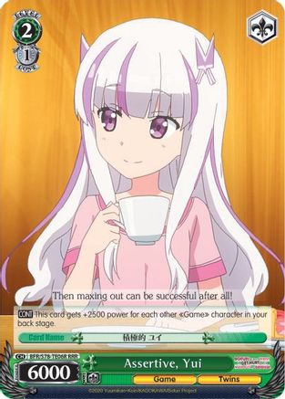Assertive, Yui (RRR) (BFR/S78-TE06R RRR) - BOFURI: I Don't Want to Get Hurt, so I'll Max Out My Defense