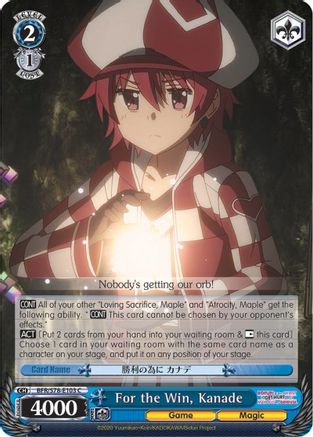 For the Win, Kanade (BFR/S78-E103 C) - BOFURI: I Don't Want to Get Hurt, so I'll Max Out My Defense