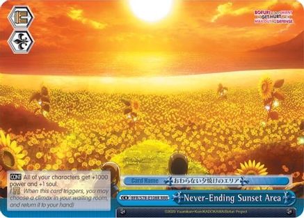 Never-Ending Sunset Area (RRR) (BFR/S78-E108R RRR) - BOFURI: I Don't Want to Get Hurt, so I'll Max Out My Defense