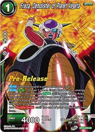 Frieza, Demolisher of Planet Vegeta (BT13-078) - Supreme Rivalry PreRelease Cards