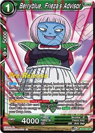 Berryblue, Frieza's Advisor (BT13-080) - Supreme Rivalry PreRelease Cards