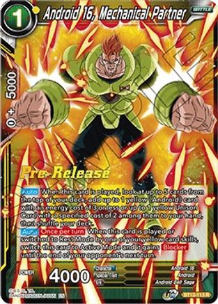 Android 16, Mechanical Partner (BT13-113) - Supreme Rivalry PreRelease Cards