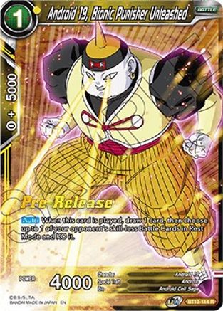 Android 19, Bionic Punisher Unleashed (BT13-114) - Supreme Rivalry PreRelease Cards