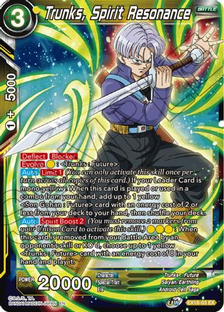 Trunks, Spirit Resonance (EX18-03) - Expansion Deck Box Set 18 Namekian Boost Foil