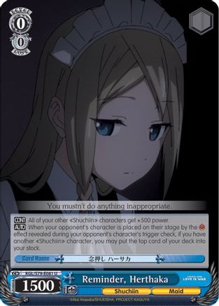Reminder, Herthaka (KGL/S79-E081 U) - Kaguya-sama: Love is War