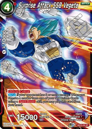 Surprise Attack SSB Vegeta (SD15-05) - Cross Spirits