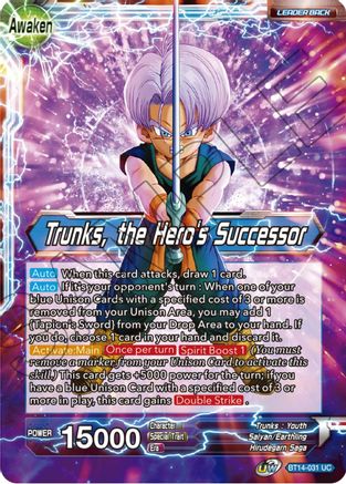 Trunks // Trunks, the Hero's Successor (BT14-031) - Cross Spirits