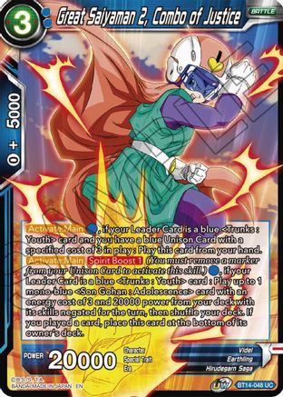 Great Saiyaman 2, Combo of Justice (BT14-048) - Cross Spirits