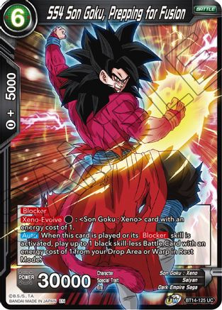 SS4 Son Goku, Prepping for Fusion (BT14-125) - Cross Spirits Foil