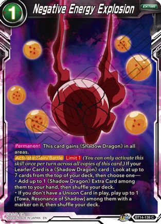 Negative Energy Explosion (BT14-139) - Cross Spirits Foil
