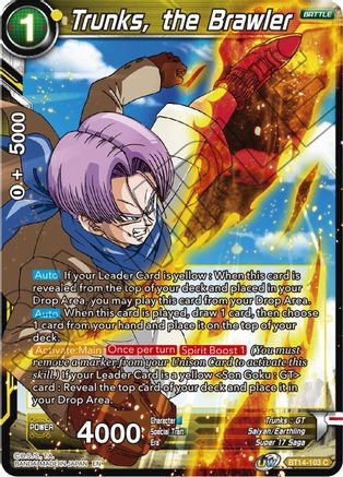 Trunks, the Brawler (BT14-103) - Cross Spirits Foil