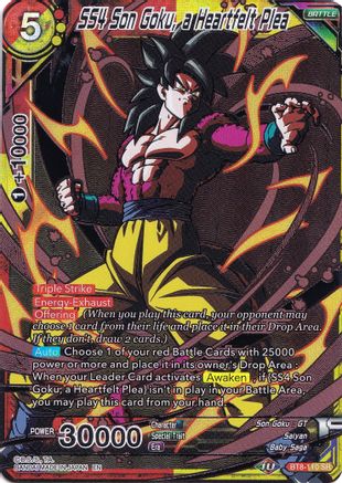 SS4 Son Goku, a Heartfelt Plea (BT8-110) - Collectors Selection Vol 1