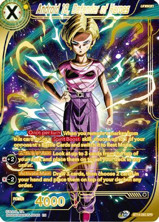 Android 18, Defender of Heroes (SPR) (BT14-093) - Cross Spirits