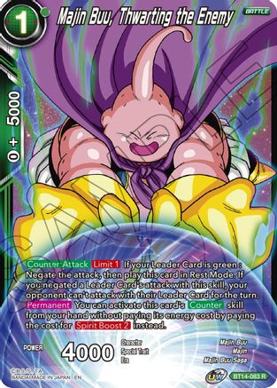 Majin Buu, Thwarting the Enemy (BT14-083) - Cross Spirits Foil