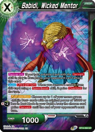 Babidi, Wicked Mentor (BT14-064) - Cross Spirits