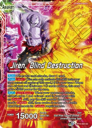 Jiren // Jiren, Blind Destruction (BT14-002) - Cross Spirits Foil