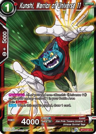 Kunshi, Warrior of Universe 11 (BT14-021) - Cross Spirits Foil