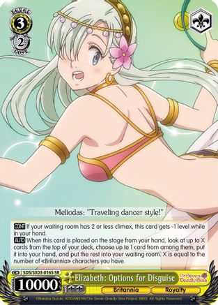 Elizabeth: Options for Disguise (SR) (SDS/SX03-016S SR) - The Seven Deadly Sins