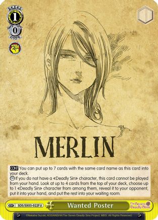 Wanted Poster (F) (SDS/SX03-022f U) - The Seven Deadly Sins