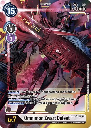 Omnimon Zwart Defeat (Alternate Art) (BT5-112) - Battle of Omni Foil