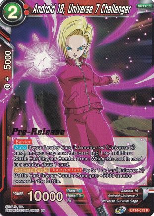 Android 18, Universe 7 Challenger (BT14-013) - Cross Spirits PreRelease Cards