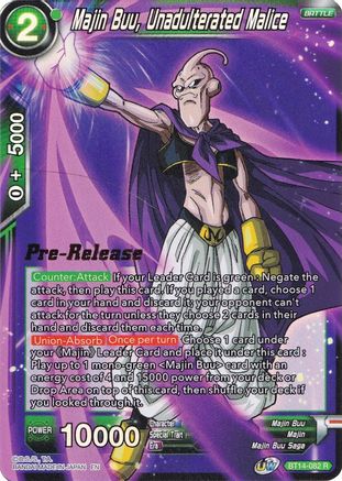 Majin Buu, Unadulterated Malice (BT14-082) - Cross Spirits PreRelease Cards