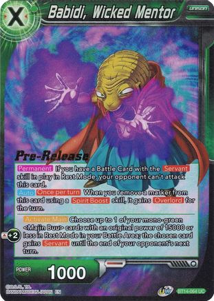 Babidi, Wicked Mentor (BT14-064) - Cross Spirits PreRelease Cards