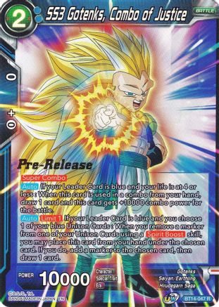 SS3 Gotenks, Combo of Justice (BT14-047) - Cross Spirits PreRelease Cards