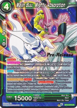 Majin Buu, Mighty Absorption (BT14-078) - Cross Spirits PreRelease Cards