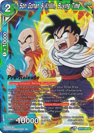 Son Gohan & Krillin, Buying Time (BT14-148) - Cross Spirits PreRelease Cards