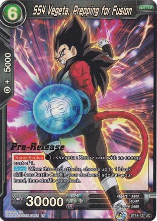SS4 Vegeta, Prepping for Fusion (BT14-127) - Cross Spirits PreRelease Cards