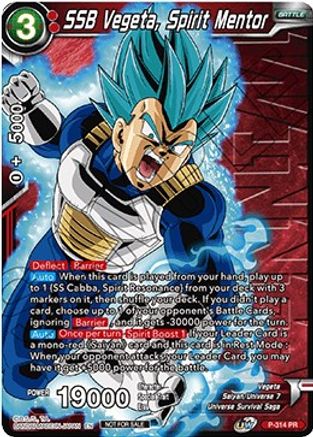 SSB Vegeta, Spirit Mentor (Winner Stamped) (P-314) - Tournament Promotion Cards