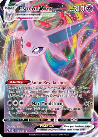 Espeon VMAX 065/203 - Holofoil SWSH07 Evolving Skies - Ultra Rare