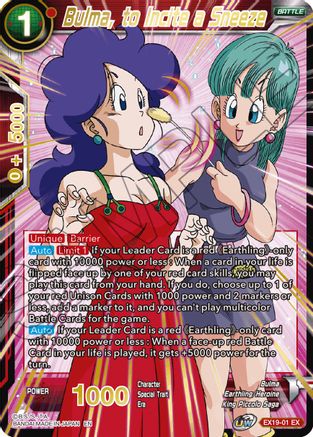 Bulma, to Incite a Sneeze (EX19-01) - Special Anniversary Set 2021 Foil