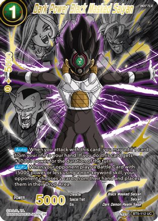 Dark Power Black Masked Saiyan (Alternate Art) (BT5-112) - Special Anniversary Set 2021 Foil