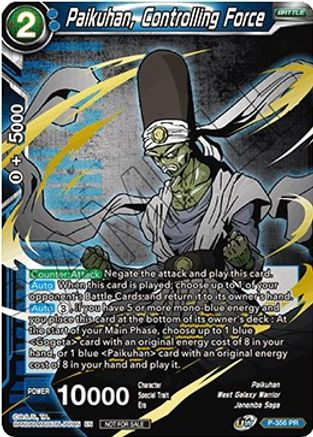 Paikuhan, Controlling Force (Championship Pack 2021 Vol.3) (Winner Gold Stamped) (P-356) - Promotion Cards
