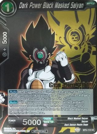 Dark Power Black Masked Saiyan (Gen Con 2019) (BT5-112) - Promotion Cards Foil