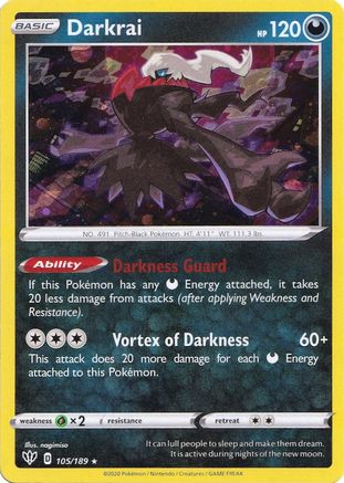 Darkrai 105/189 - Holofoil Miscellaneous Cards & Products - Promo