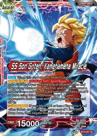 Son Goten // SS Son Goten, Kamehameha Miracle (BT15-001) - Saiyan Showdown Foil