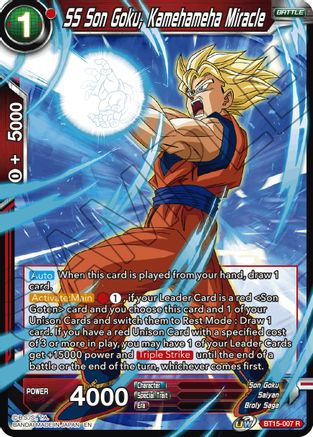 SS Son Goku, Kamehameha Miracle (BT15-007) - Saiyan Showdown