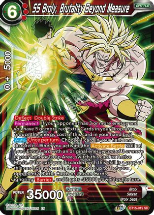 SS Broly, Brutality Beyond Measure (BT15-019) - Saiyan Showdown Foil