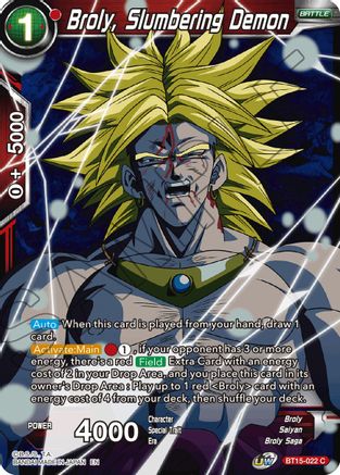 Broly, Slumbering Demon (BT15-022) - Saiyan Showdown