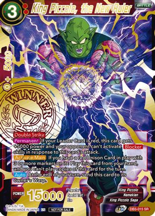 King Piccolo, the New Ruler (Alternate Art Set 2021 Vol. 3) (DB3-015) - Tournament Promotion Cards Foil