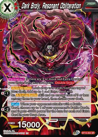 Dark Broly, Resonant Obliteration (BT15-004) - Saiyan Showdown Foil