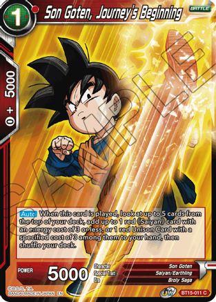 Son Goten, Journey's Beginning (BT15-011) - Saiyan Showdown